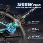 LEONX Aipas M2 Electric Mountain Bike – 1500W, 30MPH, 26″ Fat Tires - Image 3