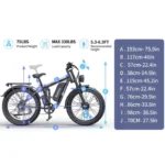 Ridstar E26 Pro Dual Motor 2000W 48V 23AH / E26 1000W 48V 15.6AH E-Bike - Image 3