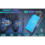 Ridstar E26 Pro Dual Motor 2000W 48V 23AH / E26 1000W 48V 15.6AH E-Bike - Image 5