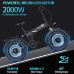 Ridstar H20Pro Folding Electric Bike - Image 3