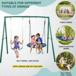 440lbs Extra Large Metal Swing Frame with 5 Hanging Hooks, Heavy Duty A-Frame Swing Stand - Image 6