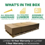 Outing III Wooden Outdoor Playground with Wood Roof, Monkey Bars, Slide, Swings set, and Backyard Playset Accessories - Image 3