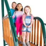 Sportspower Alta Oaks 10′ Heavy Duty Swing Set with Lifetime Warranty on 6′ Double Wall Slide - Image 2