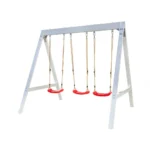 Sports power Vinyl-Covered Wood Swing Set – Classic & Durable for Outdoor Fun